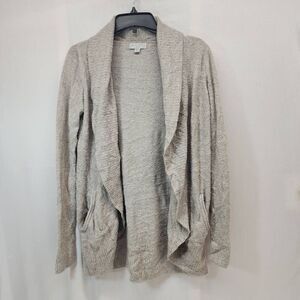 Barefoot Dreams Cozychic Lite Knit Beige Cardigan XS/S Style #452 Soft Comfort